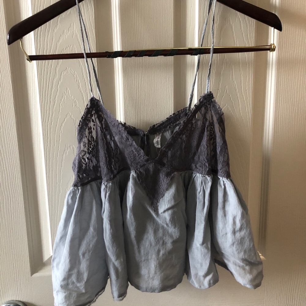FREE PEOPLE grey tank top